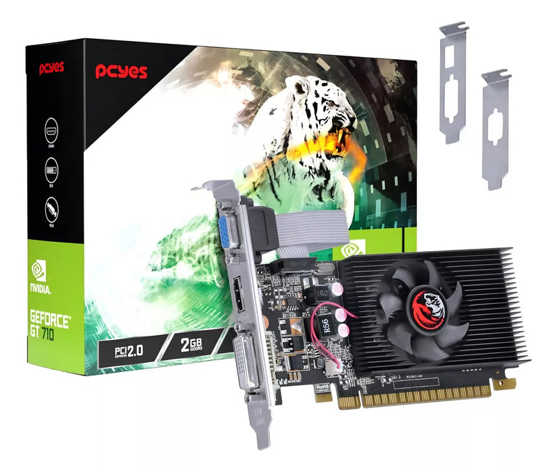 GPU NVIDIA GEFORCE GT 710 2GB DDR3 64BITS PCYES PVGT7102GB